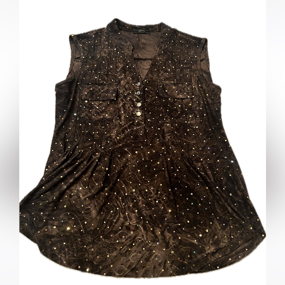 Y2K Vintage Sequin Shirt fits S/M - Picture 5 of 5